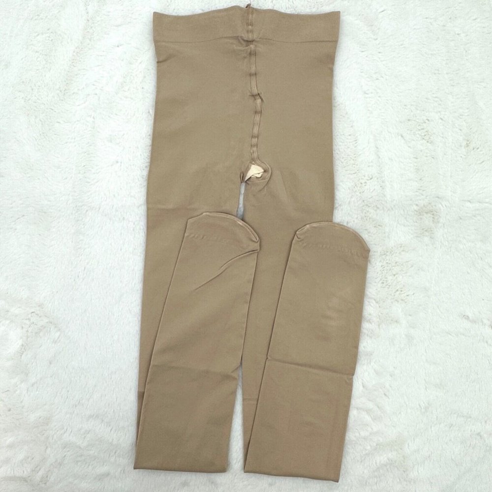 2 Lined Tights Women One Size Beige